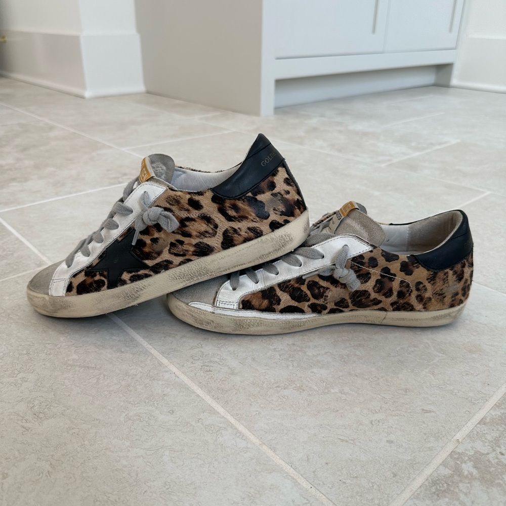 Golden Goose Superstar Leopard Cowhide Sneakers - Picture 4 of 7